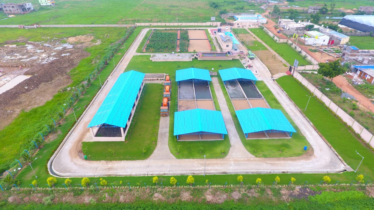 Rural faecal sludge treatment plant
